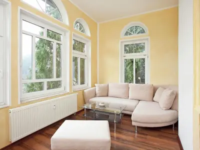 Ein Sitzbereich in der Unterkunft Peaceful Villa in Borstendorf
