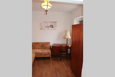 Ein Sitzbereich in der Unterkunft Zentralgelegene 4-Raum Ferienwohnung bis 8 Pers.