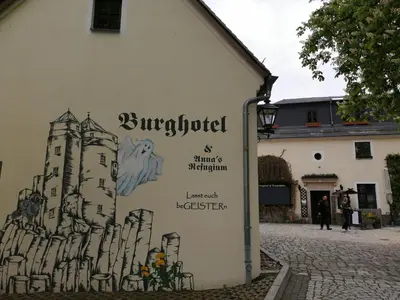 Ein Zertifikat, Auszeichnung, Logo oder anderes Dokument, das in der Unterkunft Ferienhaus Mutter Anna's Refugium ausgestellt ist