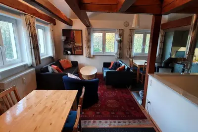 Ein Sitzbereich in der Unterkunft Campus Apartment Martin