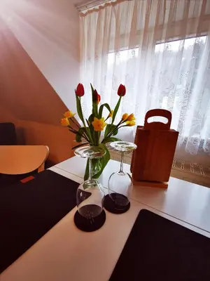 Ein Sitzbereich in der Unterkunft Villa Rapunzel