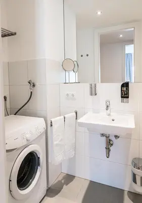 Ein Badezimmer in der Unterkunft Familienapartment mit Blick zur Frauenkirche