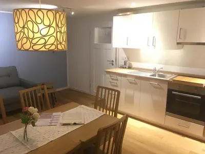 Küche/Küchenzeile in der Unterkunft Prima Klima Villa - Ferienwohnung Wilke Aussicht