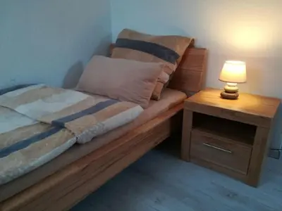 Ein Bett oder Betten in einem Zimmer der Unterkunft Ferienhaus Ostwald