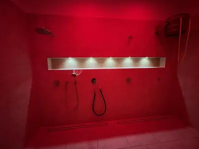 Ein Badezimmer in der Unterkunft Appartementhaus Zur Bergwiese