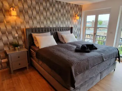 Ein Bett oder Betten in einem Zimmer der Unterkunft Storchennest