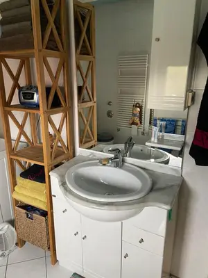 Ein Badezimmer in der Unterkunft Dachterrassen Idylle über den Dächern Dresdens