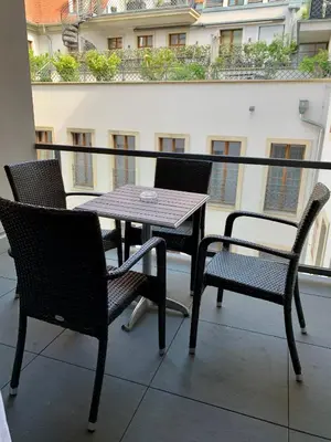 Ein Balkon oder eine Terrasse in der Unterkunft Familienapartment An der Frauenkirche
