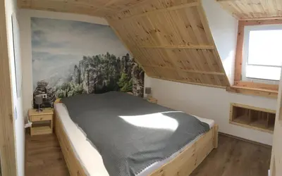Ein Bett oder Betten in einem Zimmer der Unterkunft Ferienwohnung Julia