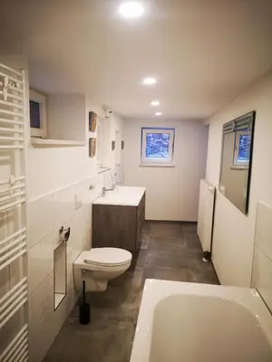 Ein Badezimmer in der Unterkunft Ferienhaus Elbsicht