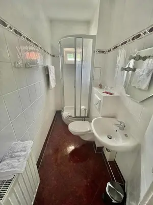 Ein Badezimmer in der Unterkunft Ferienwohnung NEUMANN a.d. Porzellan-Manufaktur