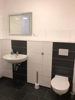 Ein Badezimmer in der Unterkunft Ferienwohnungen am Feldrain - Gornau im Erzgebirge