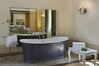 Ein Badezimmer in der Unterkunft Barockschloss Rammenau