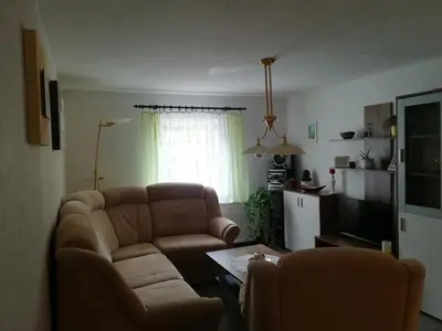 Ein Sitzbereich in der Unterkunft schnuggliche Ferienwohnung