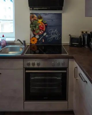 Küche/Küchenzeile in der Unterkunft Appartementhaus- Bredner / Appartement II