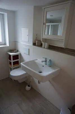 Ein Badezimmer in der Unterkunft Ferienwohnung Lorbeer