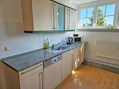 Küche/Küchenzeile in der Unterkunft Ferienhaus Villa Maria - Ferienwohnung Chippendale