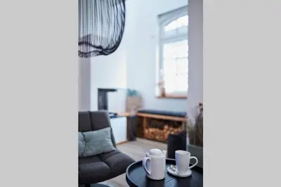 Ein Sitzbereich in der Unterkunft Tiny House Loft2d, Terrasse, WIFI, Romantik