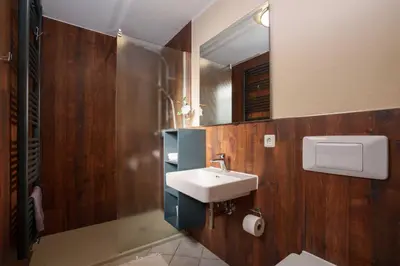 Ein Badezimmer in der Unterkunft Ferienwohnung Spielzeughof