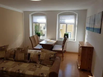 Ein Sitzbereich in der Unterkunft Ferienwohnung in Kamenz