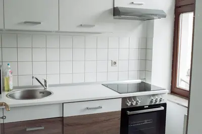 Küche/Küchenzeile in der Unterkunft Zentral, ruhig, 4Personen, Balkon, Waschmaschine