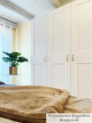 Ein Bett oder Betten in einem Zimmer der Unterkunft Landhaus Porschdorf