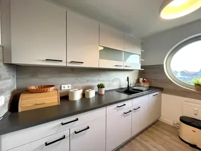 Küche/Küchenzeile in der Unterkunft Dresden Rooftop Apartment mit 2 Balkone, Stellplatz, Top Anbindung
