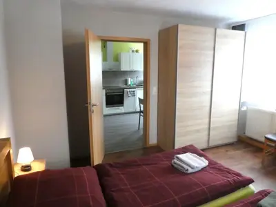 Küche/Küchenzeile in der Unterkunft Ferienwohnung Dorfblick