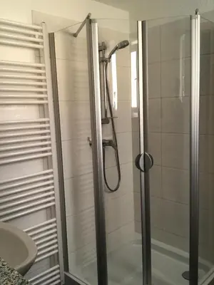 Ein Badezimmer in der Unterkunft Ferienwohnung Dorfblick