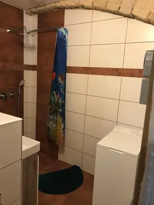 Ein Badezimmer in der Unterkunft Käpt`n Jensens Kajüte