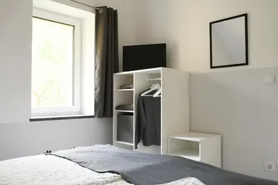 Ein Bett oder Betten in einem Zimmer der Unterkunft Alpakas im Chemnitztal
