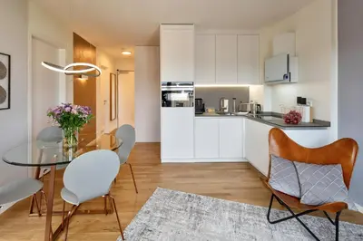 Küche/Küchenzeile in der Unterkunft SweetHomes Dresden