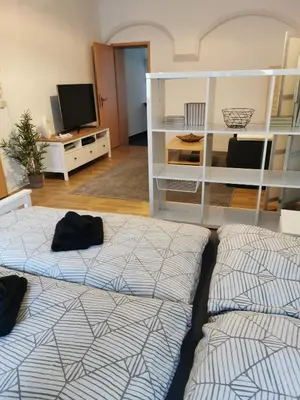 Ein Bett oder Betten in einem Zimmer der Unterkunft Gemütliche Ferienwohnung