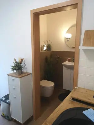 Ein Badezimmer in der Unterkunft Gemütliche Ferienwohnung