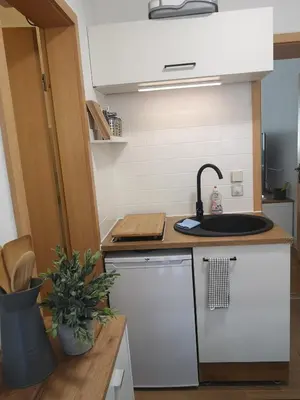 Küche/Küchenzeile in der Unterkunft Gemütliche Ferienwohnung