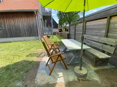 Ein Patio oder anderer Außenbereich in der Unterkunft Haus Gamrigblick