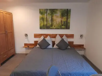 Ein Bett oder Betten in einem Zimmer der Unterkunft Kleines Nest