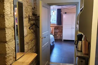Ein Sitzbereich in der Unterkunft Villa Haniel Apartment Frieda