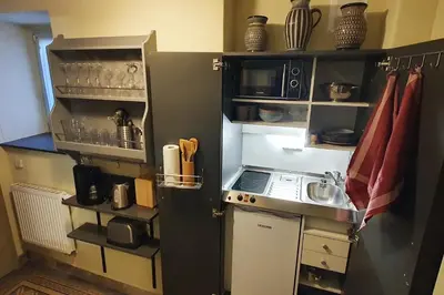 Küche/Küchenzeile in der Unterkunft Villa Haniel Apartment Frieda