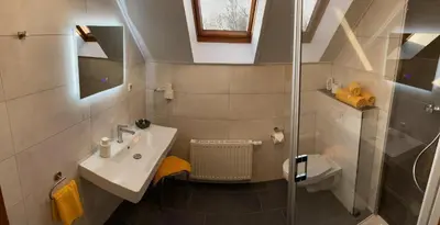 Ein Badezimmer in der Unterkunft Gasthaus Stuckatz