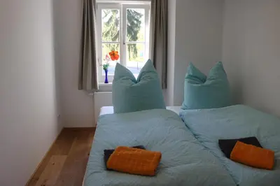 Ein Bett oder Betten in einem Zimmer der Unterkunft Haus Seeblick