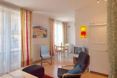 Ein Sitzbereich in der Unterkunft Laurin Apartment L62