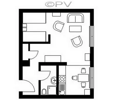 Grundriss der Unterkunft Laurin Apartment L62