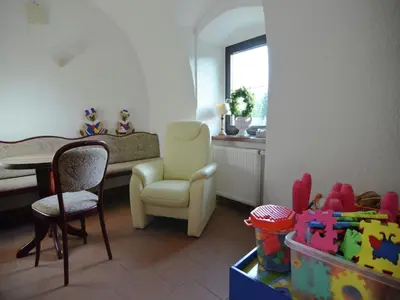 Ein Sitzbereich in der Unterkunft Majestic Stay in Deutschneudorf