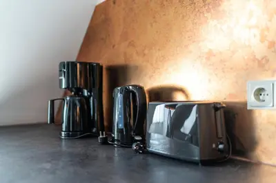 Kaffee-/Teezubehör in der Unterkunft Familienapartment Am Neumarkt lll