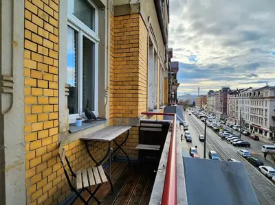 Ein Balkon oder eine Terrasse in der Unterkunft 4 Raum Wohnung mit Balkon auf 120sqm in Top Lage