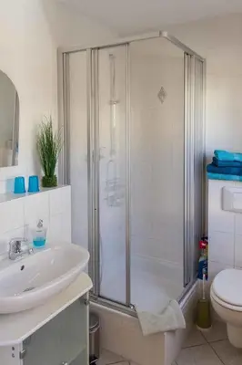 Ein Badezimmer in der Unterkunft Gästehaus Bechtloff