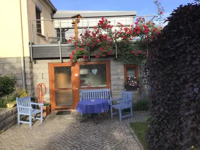 Ein Garten an der Unterkunft FeWo-sächsische-Schweiz