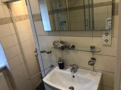 Ein Badezimmer in der Unterkunft GottwaldHaus-Freiberg-Ferienwohnung