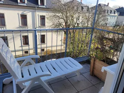 Ein Balkon oder eine Terrasse in der Unterkunft Mickten Hertz